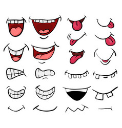 Cartoon mouth set symbol icon design beautiful Vector Image