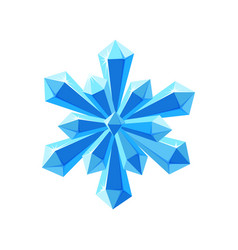 Crystal Snowflake With Sparkling Facets