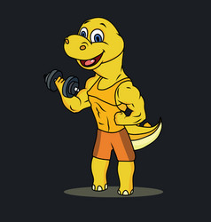 Cute Dino Body Builder