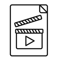 Film Scenario Paper Icon Outline Activity