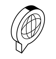 A Line Isometric Icon Of Global Chat