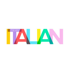 Italian Colorful Typographic Banner For Posters