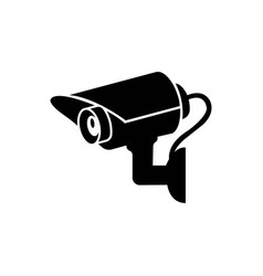 Black Icon For An Isolated Cctv