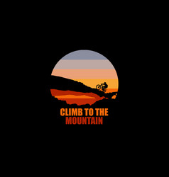 Climb To The Mountain T Shirt Design Landscape