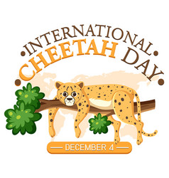 International Cheetah Day Poster Template