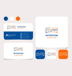 Interview Logo Design With Editable Slogan