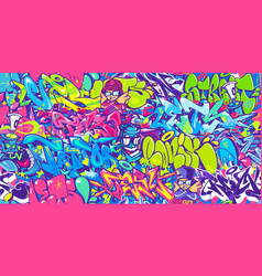 Seamless Abstract Urban Style Hiphop Graffiti