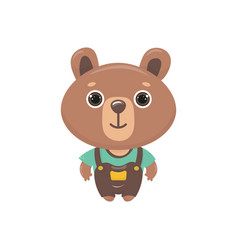 Single Clipart Of Cute Bear In Clothes In A