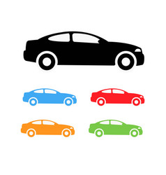 Car Icons Set On White Background