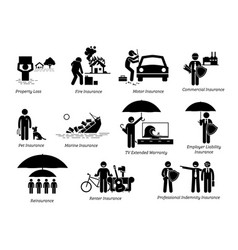 General Insurance Protection Stick Figures