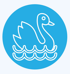 Icon Swan Suitable For Education Symbol Blue Eyes