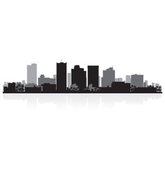 Phoenix arizona city skyline silhouette Royalty Free Vector