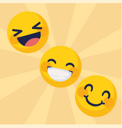 Set Smiling Emoticons