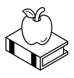 Latest Line Isometric Icon Of Healthy Knowledge