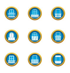 Loophole Icons Set Flat Style