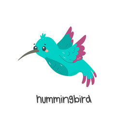 Children Cute Hummingbird With Inscription