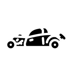 Hot Rod Car Glyph Icon