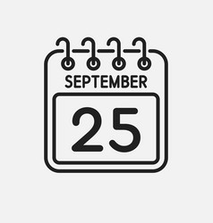 Icon Page Calendar Day - 25 September