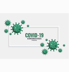 Covid-19 Novel Coronavirus Banner With Virus Cells