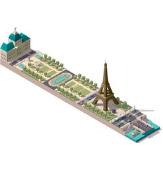 Isometric Map Of The Champ De Mars In Paris