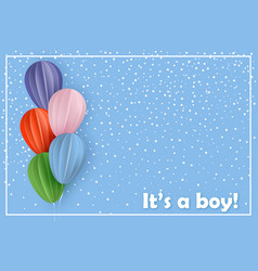 Its A Boy Happy Birthday Greeting Card In Paper