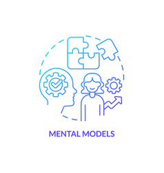 Mental Models Blue Gradient Concept Icon