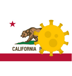 Flag California State With Outbreak Viruses