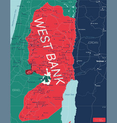 West Bank Region Editable Map