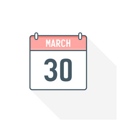 30th March Calendar Icon 30 Date