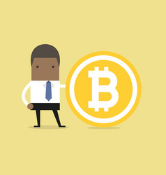 African Businessman With A Bitcoin