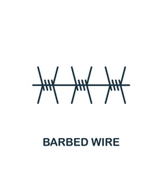 Barbed Wire Icon Line Simple Line War Icon