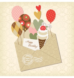 Birthday card and scrapbooking elements Royalty Free Vector