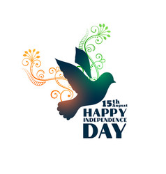 Flying Peace Bird Independence Day Of India