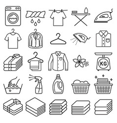 Laundry service icons Royalty Free Vector Image