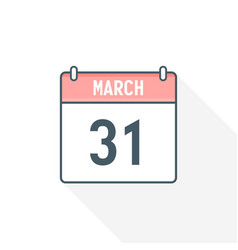 31st March Calendar Icon 31 Date