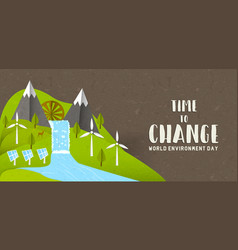 Environment Day Banner Green Nature Landscape