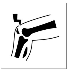 Stress Fracture Glyph Icon