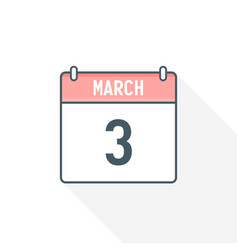 3rd March Calendar Icon 3 Date