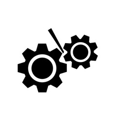 Broken Gears Icon Sign Symbol On White