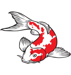 Japanese Or Chinese Inspired Koi Carp Fish