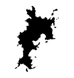 Komodo Island Mapsilhouette Indonesia