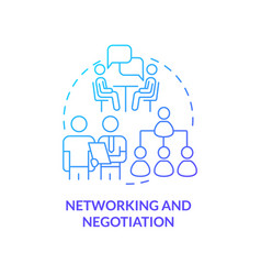 Networking And Negotiation Blue Gradient Concept