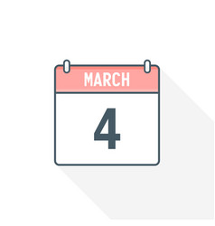 4th March Calendar Icon March 4 Calendar Date