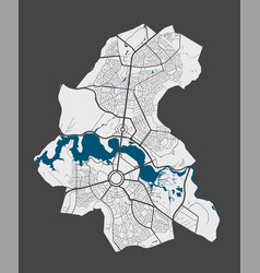 Canberra Map Detailed Map City Poster