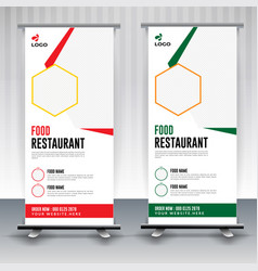 Fast Food Roll Up Banner Design Template Cooking