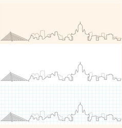 Helsinki Hand Drawn Skyline