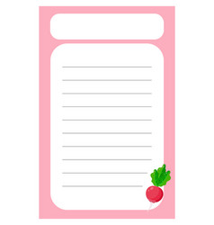 Note Of Cute Vegetable Label Memo Paper Drawing