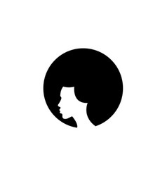 Beauty Logo Design African Woman Hair Style