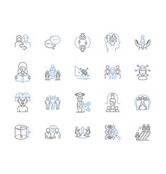 Demonstrating Knowledge Line Icons Collection