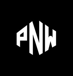 Pnw Letter Logo Design With Polygon Shape